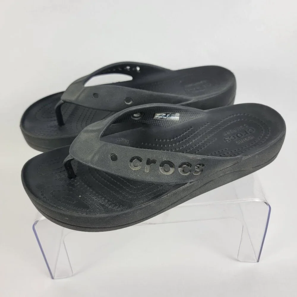 Crocs Via Collection‎ Sandals Women's 8 Flip Flop Waterproof Thong Comfort Slide